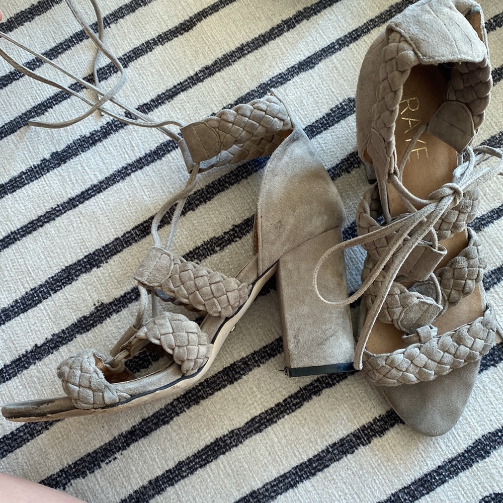 RAYE braided detail heels